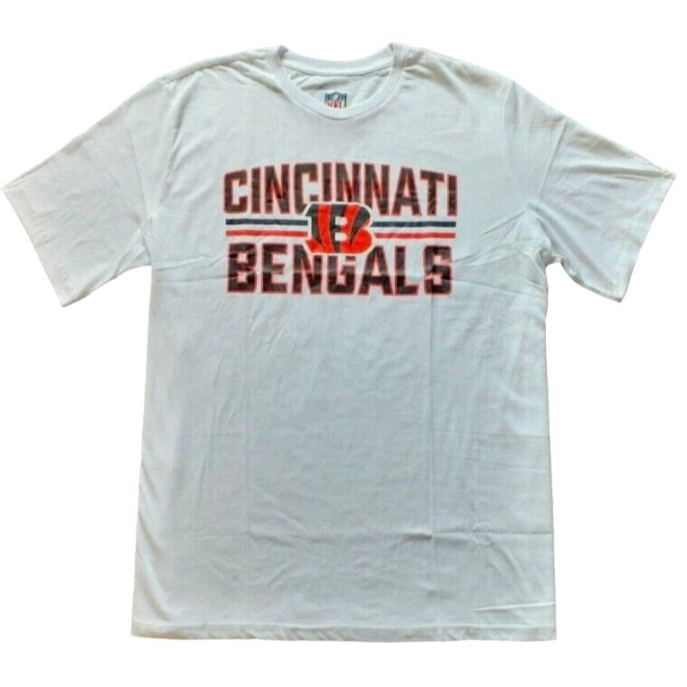 Cincinnati Bengals Mens G-III Short Sleeve T-Shirt XL White Orange Black NEW